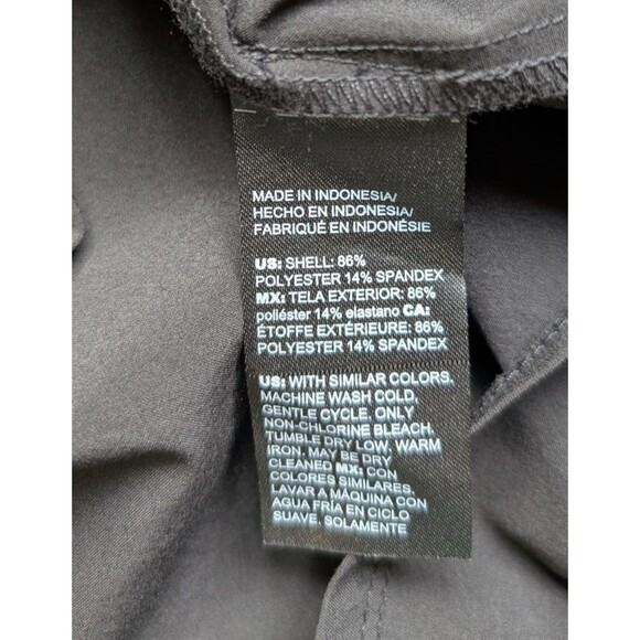 Chico's Zenergy Polo Popover Top Black Ruched Sleeve UPF 50+ Casual US 16/18 - Picture 6 of 9